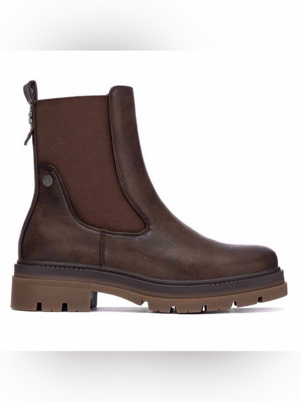 Women's Brown Chelsea Lug Ankle Boots
